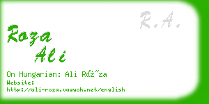 roza ali business card